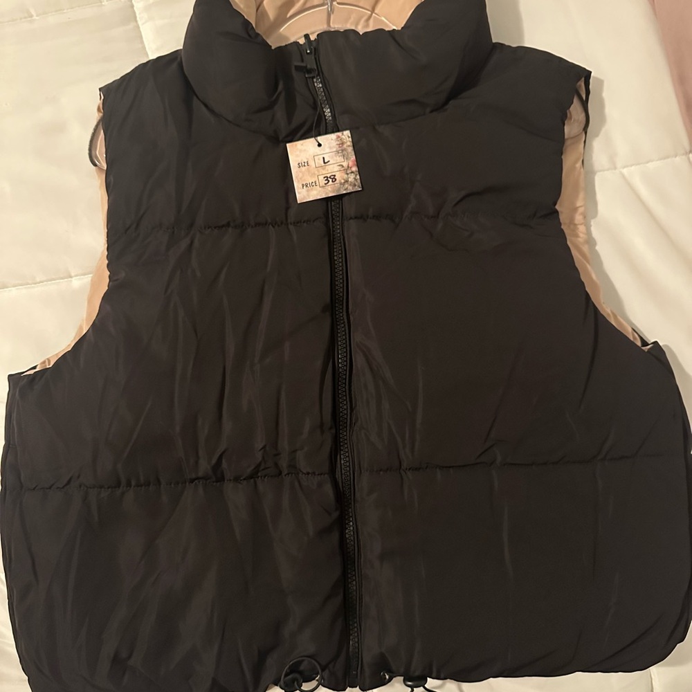 Women's Black Puffer Vest